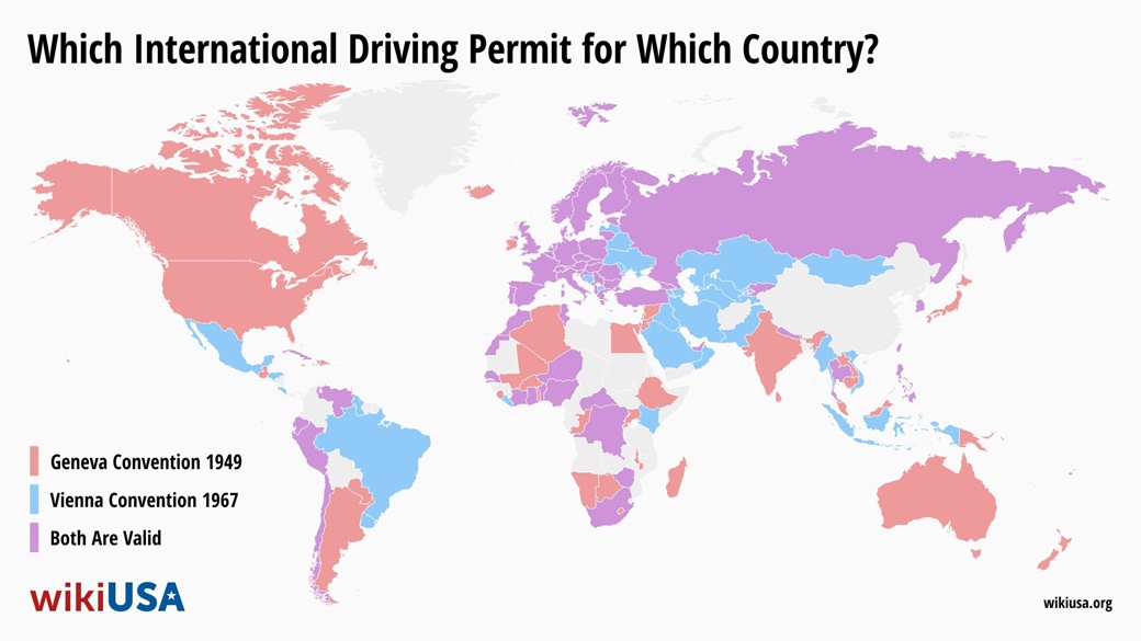 International Driving Permit: Vienna Convention vs. Geneva Convention Map | © Petr Novák