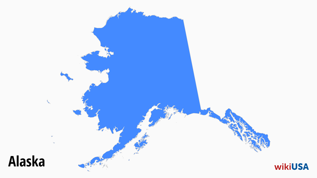 Kort over Alaska / Hvor ligger Alaska?