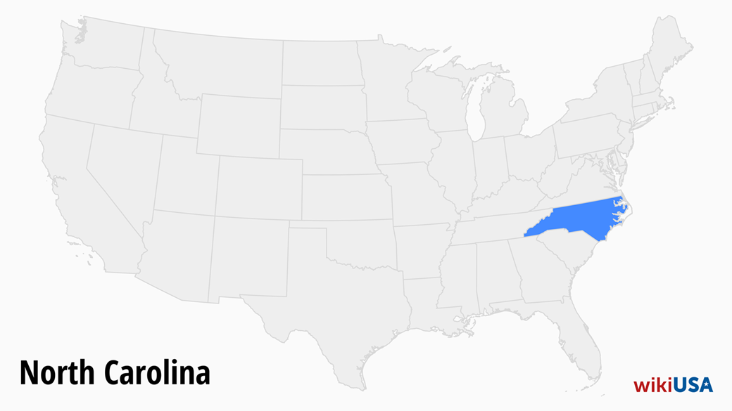 Mapa de Carolina del Norte / ¿Dónde está Carolina del Norte?
