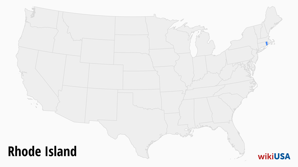 Kort over Rhode Island / Hvor ligger Rhode Island?