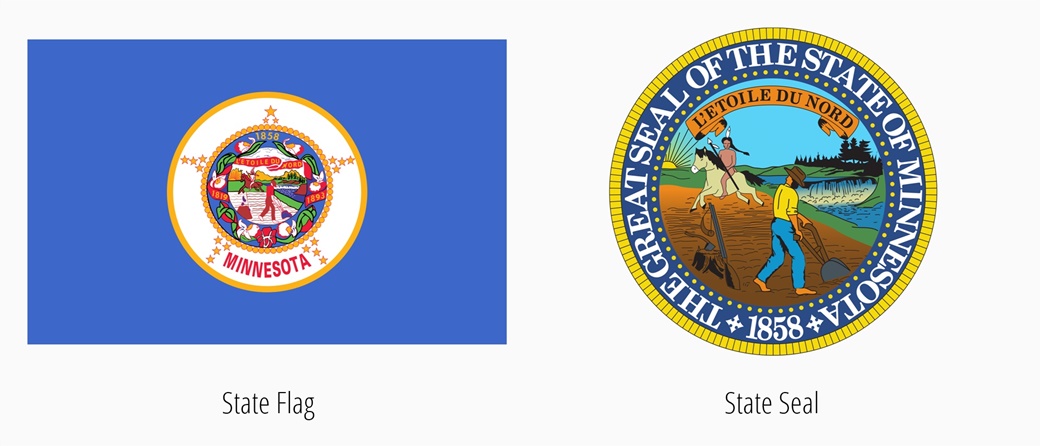 Bandeira de Minnesota | Emblema do Estado de Minnesota