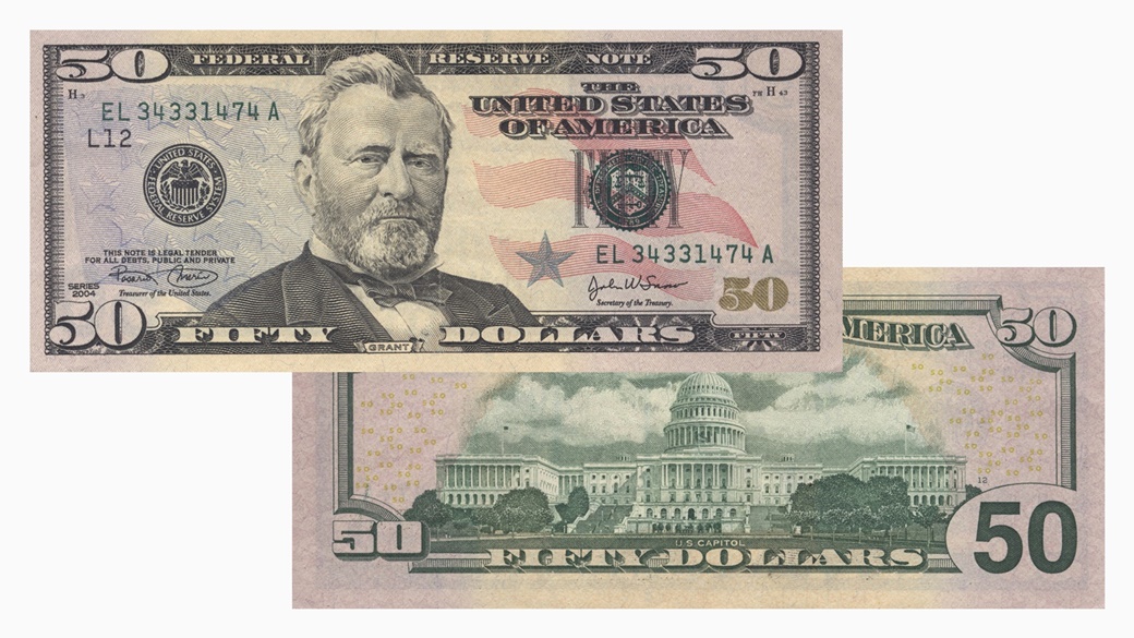 Differences found on 2017A $50 notes from Fort Worth